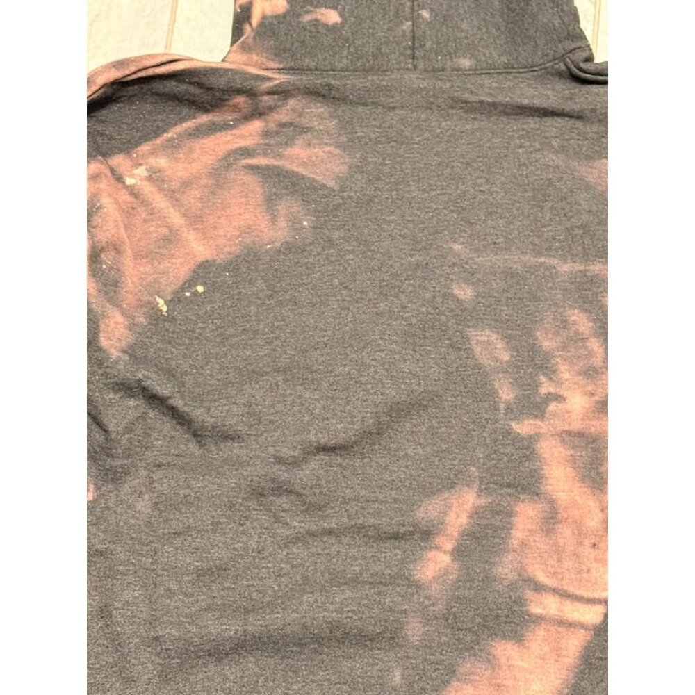 Hanes women's medium gray/peach fleece lined hoodie sweatshirt - Picture 3 of 4